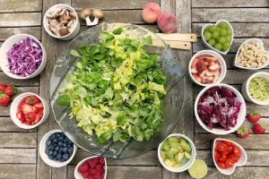 salad, good eating habits and balance diet
