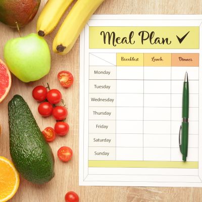 Meal planning for healthy eating.