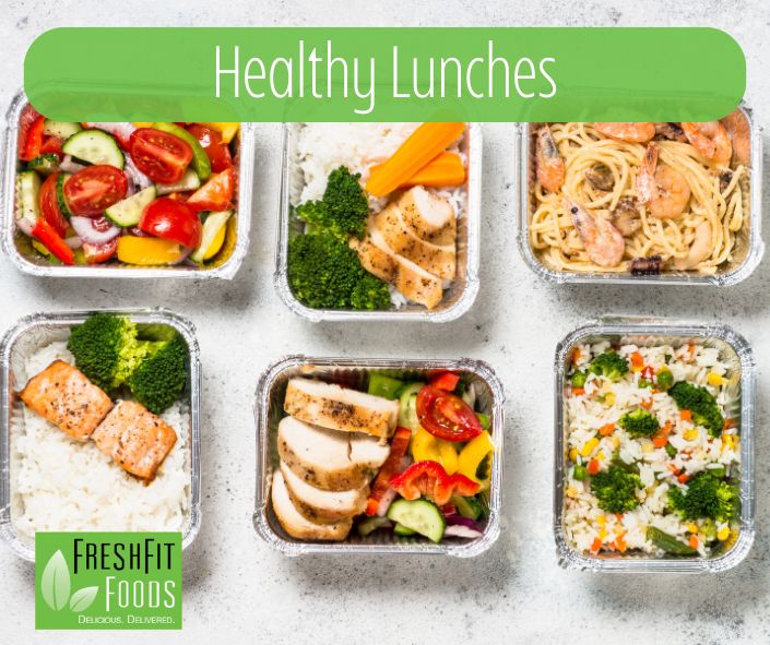 Quick, healthy lunches on a table.