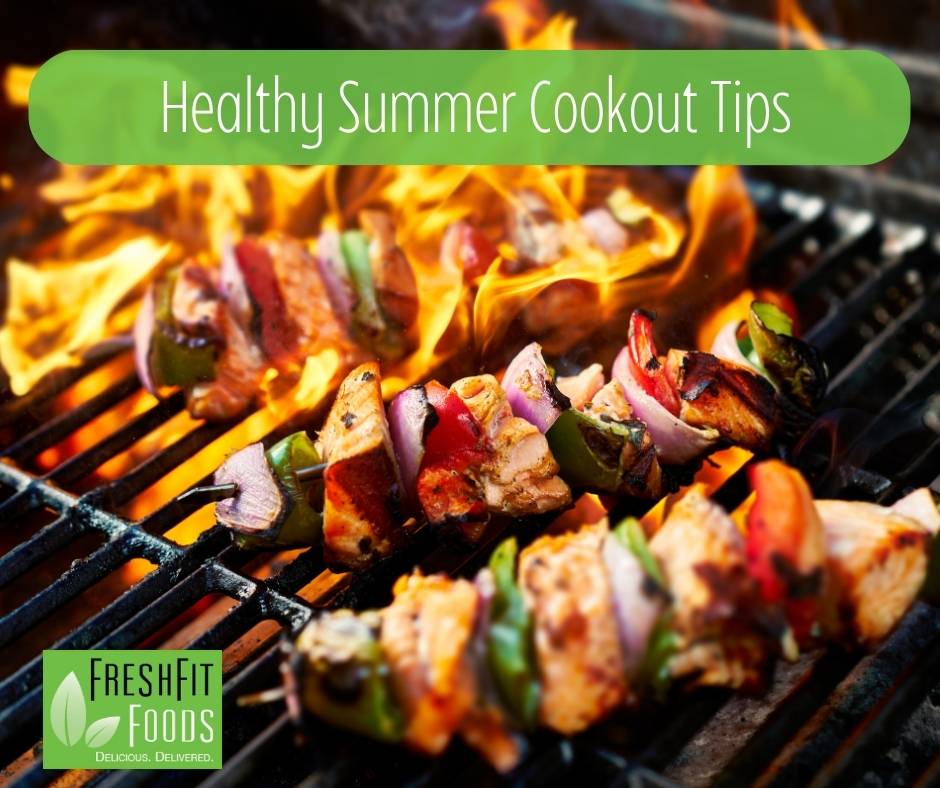 Healthy BBQ Meal options sitting on a grill